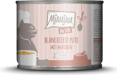 Immagine prodotto di Mjamjam 185gx6 blanch. Pute+Muschel an Soße