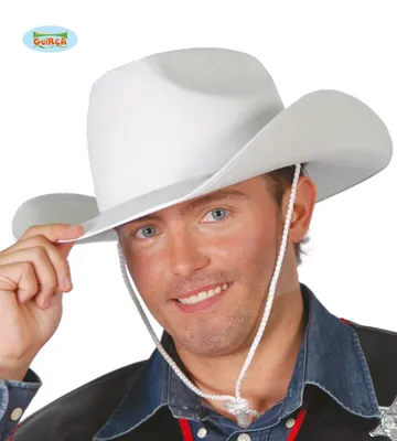 Produktbild von Weißer Cowboyhut Westernhut Sheriffhut Verkleidung Partyhut, Farbe: Weiß