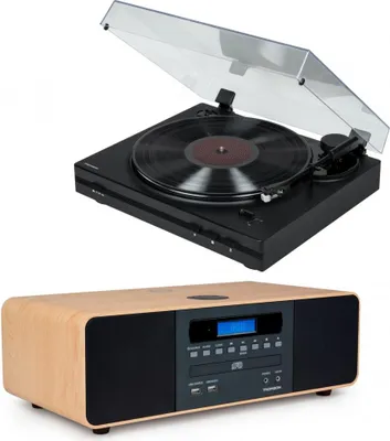 Immagine prodotto di Sistema stereo / Mini sistema digitale con giradischi THOMSON TT350 & MIC202