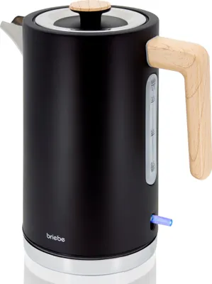 Zdjęcie produktu dla Briebe KT1165BLK, 1,7 l, 2200 W, Czarny, Stal nierdzewna, Wskaźnik poziomu wody, Zabezpieczenie przed przegrzaniem