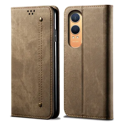 Obrázek produktu pro Pouzdro pro OnePlus Nord CE4 Lite, Kožené Peněženkové Pouzdro s Magnetickým Uzavíráním a Stojánkem Khaki