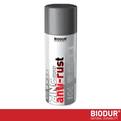 Productafbeelding van BIODUR Hittebestendige Zinkspray - 400ml - Anti-roest - Tot 400°C - Sneldrogend - UV/Weerbestendig - Voor Binnen & Buiten