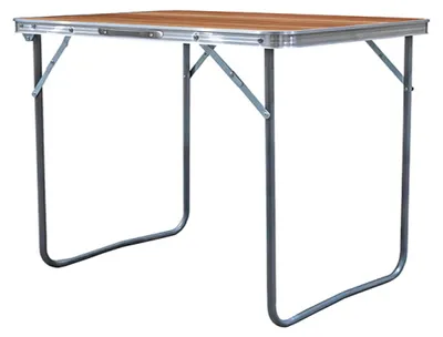 Produktbild von Aga Campingtisch klappbar Gartentisch 80x60x70 cm – Aluminium-Klapptisch mit MDF-Platte & Tragegriff – stabil, wetterfest & kompakt – für Camping, Garten & Reisen