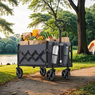 Immagine prodotto di Carrello pieghevole per carico fino a 150 kg | Grigio ardesia | 67x42x90,5 cm