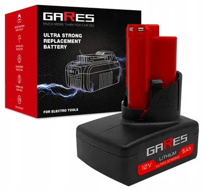 Obrázok produktu pre GARES Akumulátor Batéria pre Milwaukee M12 4932430064 2420-22 2311-20 | 12 V | Zosilnená séria High-Performance | Vysoký výkon | Gares