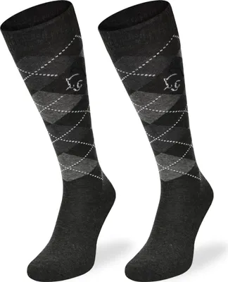 Produktbild von SKIETY Baumwollsocken Kniestrümpfe Reitsocken Herren & Damen & Kinder - 43-46 - Diamanten