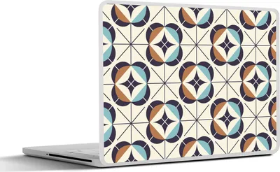 Produktbild von MuchoWow® Laptop Aufkleber Sticker Cover Retro - Design - Geometrie 30x21 cm - Sticker für Laptop - Selbstklebend