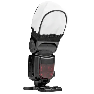 Produktbild von Walimex Universal Stoff Diffusor für Kompaktblitze, Diffusor Fotografie für Kamera Blitz bis 25 cm Umfang, hochwertiges Fotozubehör, weiche Ausleuchtung
