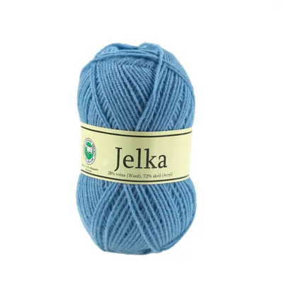 Produktbild von 50g Strickgarn Jelka m. 28% Wolle veredelt, Strickwolle, Farbauswahl, Farbe:mittelblau