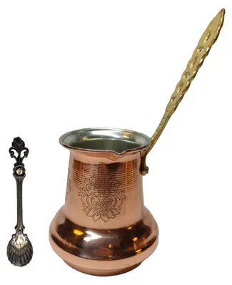 Produktbild von Kaffeekanne Handgefertigt - Türkischer Ibrik/Cezve - Kupfer - Messinggriff - 3mm Dicke - UNESCO Kulturerbe