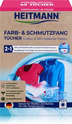 Produktbild von Heitmann Farb- und Schmutzfangtücher 45 Tücher Wäscheschutz (1er Pack)