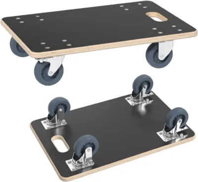 Immagine prodotto di QEENTOE - Carrello trasportatutto con freno, supporto per il trasporto, carrello per mobili in legno, portata 200 kg, dimensioni 600 x 400 x 145 mm, 1 pezzo