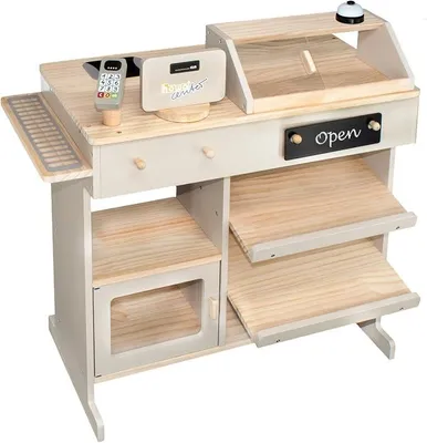 Imagen del producto de Tienda de juguete de madera para niños, con caja registradora. Modelo 47551