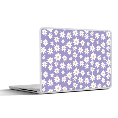 Produktbild von MuchoWow® Laptop Aufkleber Sticker Cover Sommer - Blumen - Lila 31x22.5 cm - Laptop-Deko