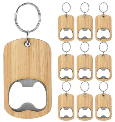 Immagine prodotto di Solidchoice - Set di 10 apribottiglie in legno - Manuali e multifunzionali