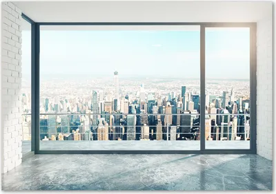 Produktbild von Tulup® Glas-Bild - 100 x 70 - Wandbild aus Glas - Wandkunst - Wandbild hinter gehärtetem Sicherheitsglas - Landschaften - Blick auf die Stadt - Grau