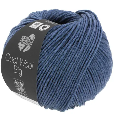 Produktbild von Lana Grossa COOL WOOL Big Mélange 50 g extrafeine Wolle in dezenten Mélange-Tönen 120 m, Farbe:1627 - Blau meliert