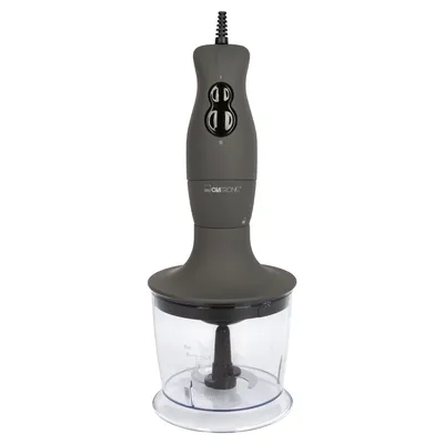 Produktbild von Clatronic  SMS 3777, Stabmixer/Schneebesen/Multizerkleinerer zum mixen, zerkleinern, schlagen, 400 Watt, inklusive Zubehör, Edelstahl/Titan