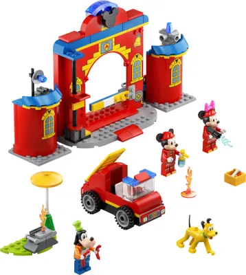 Produktbild von LEGO 10776 Mickey and Friends Feuerwehrstation und Feuerwehrauto