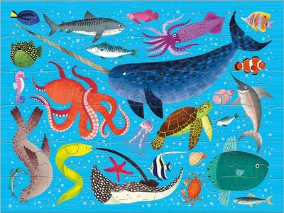 Produktbild von MudPuppy Puzzle to Go/Ocean Life