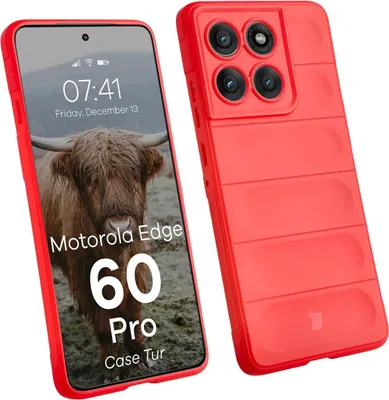 Produktbild von Robuste Handyhülle für Motorola Edge 60 Pro, Bizon Case Tur, Rot