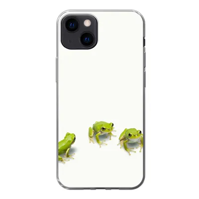 Produktbild von MuchoWow® Handyhülle Schutzhülle Hülle für iPhone 13 Frosch - Tiere - Grün Silikon Softcase Handy Hülle - Karteninhaber