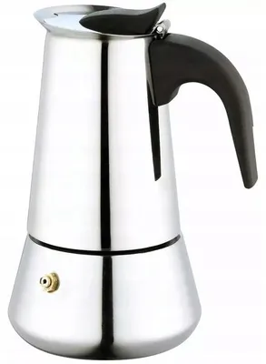 Produktbild von Espresso-Kaffeekanne 9 Tassen 450 ml aus Edelstahl für Induktion und Gas