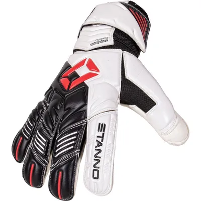Image de Gants de gardien de but Stanno Hardground Rfh IV pour homme - Blanc / Noir