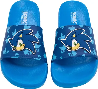 Produktbild von Sonic The Hedgehog - Charakter Gesicht Badesandale für Jungen NS9616 (33 EU) (Blau)