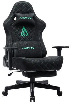 Produktbild von Ergonomischer Gaming-Stuhl aus atmungsaktivem Kunstleder mit verstellbarer Rückenlehne und Armlehnen