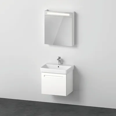 Produktbild von DURAVIT Badmöbel-Set No.1 BxHxT 60 x 200 x 45 cm Frontfarbe weiß mit Waschtisch weiß und Waschtischunterschrank mit Inne