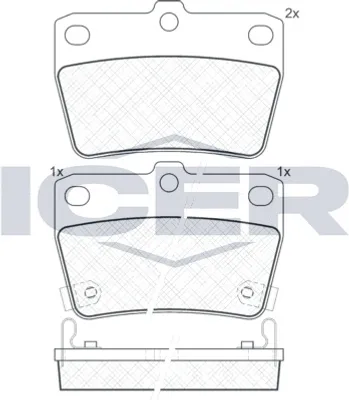 Produktbild von ICER Bremsbeläge Satz Vorne Bremsklötze für SUZUKI Cappucino (EE) 181134