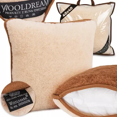 Produktbild von Wooldream Kamelwolle Kissen Natürliche Antialergische 40x40cm