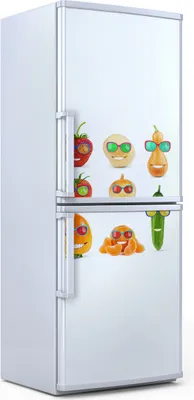 Produktbild von Kühlschrankdekoration  60x180 cm  Aufkleber auf dem Kühlschrank - Farbige Früchte