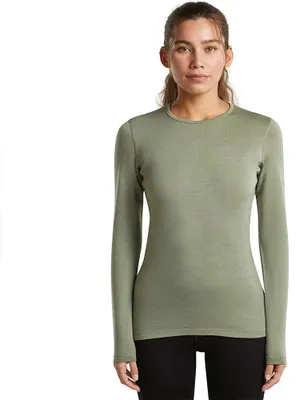 Image de ICEBREAKER - T-shirt manches longues pour femmes, modèle Merino 260 Oasis, couleur LICHEN, taille M