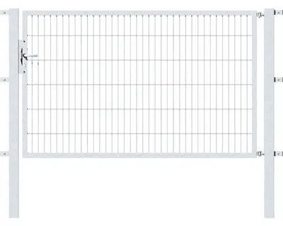 Obrázek produktu pro Jednoduchá brána Alberts Flexo s příslušenstvím, pro zabudování do betonu, žárově pozinkovaná, šířka 200 cm, výška 120 cm