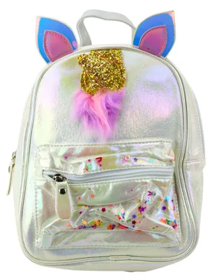Produktbild von Kinderrucksack mit Einhornhorn, beweglicher Konfettiperle, 25 cm, 4,5 l