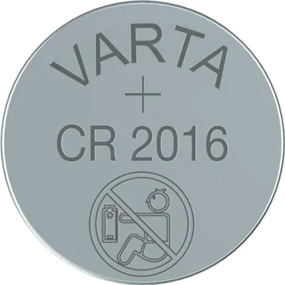Produktbild von Varta Batterie Lithium Knopfzelle CR2016 3V 5er-Blister