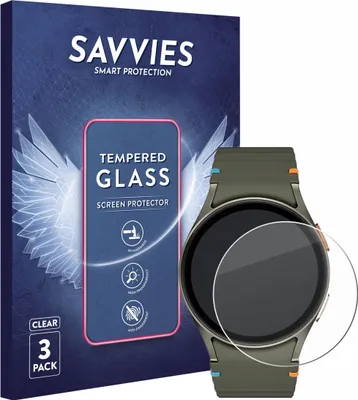 Produktbild von 3x Savvies Schutzglas für Samsung Galaxy Watch 6 / 7 / 8 (40 mm) Displayschutz 9H Glas klar transparent