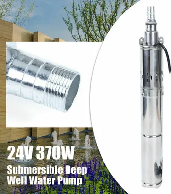 Obrázek produktu pro 24V 370W DC solární hlubinné čerpadlo ponorné vodní čerpadlo z nerezové oceli ponorné zahradní čerpadlo bezkartáčové až 65m 2m³/h