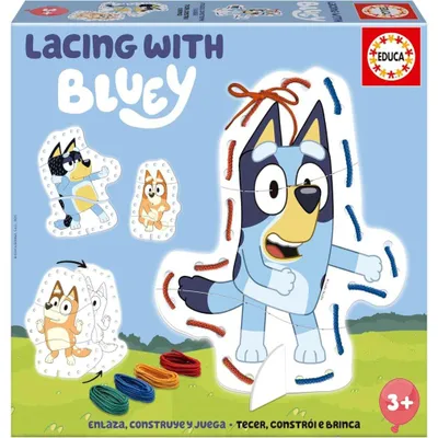 Zdjęcie produktu dla Educa Bluey Lacing – zabawka edukacyjna, wielokolorowa, dla dzieci, wielokolorowa, jeden rozmiar