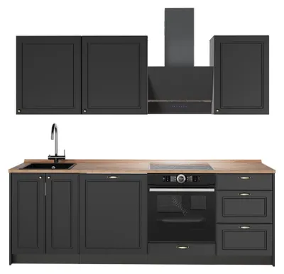 Immagine prodotto di Cucina componibile Vicco Fame-Line Oro-antracite rustico/Antracite 230 cm, PL Rovere, Model 63950