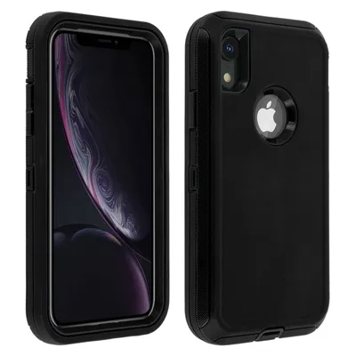 Image de Housse antichoc avec bumper, Hardcase pour Apple iPhone XR - Noir