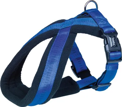 Produktbild von Nobby Soft Grip, Hund, Zugfreier Gurt, S, Blau, Nylon, Einfarbig