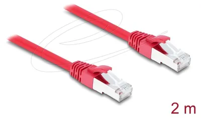 Produktbild von DELOCK RJ45 Netzwerkkabel Cat.6A S/FTP 2m rot