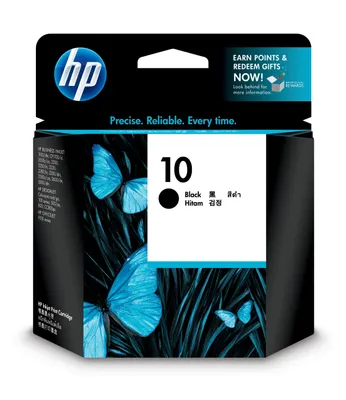 Produktbild von HP 10 Black Original Ink Cartridge, Standardertrag, Schwarz, Tinte auf Pigmentbasis, 1 Stück(e), 2200 Seiten