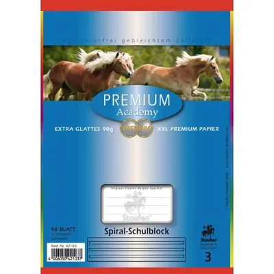 Produktbild von Staufen® 734042103 Spiralblock PREMIUM LIN 3 - A5, 40 Blatt, liniert