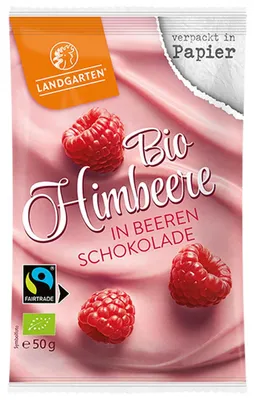 Produktbild von Landgarten  Himbeere in Beeren-Schokolade 50g
