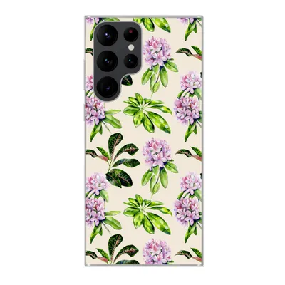 Produktbild von MuchoWow® Handyhülle Schutzhülle Hülle für Samsung Galaxy S22 Ultra Hortensien - Pflanzen - Muster Silikon Softcase Handy Hülle - Abbildung