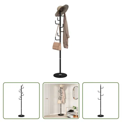 Obrázok produktu pre The Living Store Vešiak na kabáty Black 183 cm Práškovo lakovaná liatina